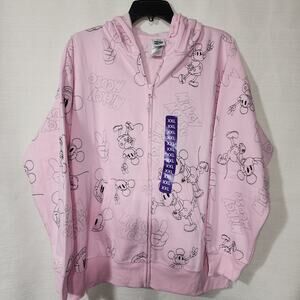 Mickey Mouse pink women's hoodie XXL